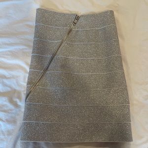 Bandage silver skirt